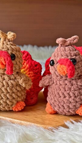Turkey Crochet Pattern Low Sew, Amigurumi PDF Instant Download