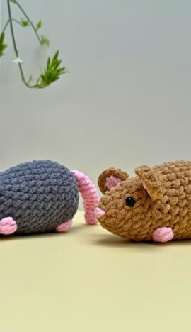 Crochet Mouse Pattern No Sew, Chunky Amigurumi Plushie PDF