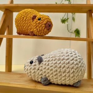Crochet Capybara Pattern No Sew, Chunky Amigurumi Plushie PDF
