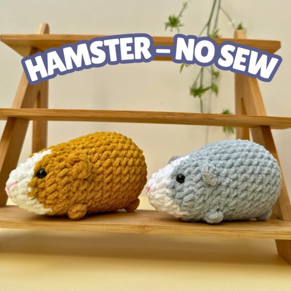 Crochet Hamster Pattern No Sew, Chunky Amigurumi Plushie PDF