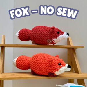 Mini Crochet Fox Pattern No Sew, Chunky Amigurumi Plushie PDF