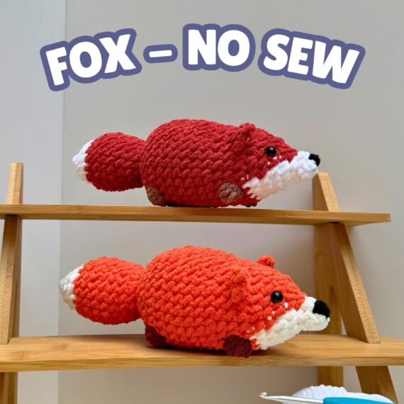 Mini Crochet Fox Pattern No Sew, Chunky Amigurumi Plushie PDF