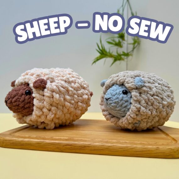 Crochet Sheep Pattern No Sew, Mini Chunky Amigurumi Plushie PDF