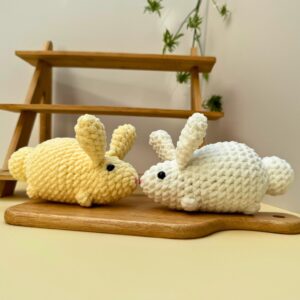 Crochet Bunny Pattern No Sew, Chunky Amigurumi Plushie PDF