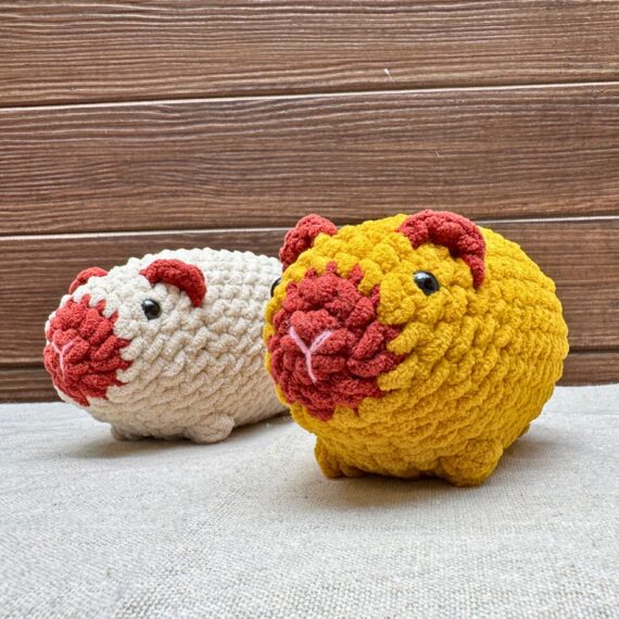 Crochet Guinea Pig Pattern No Sew, Chunky Amigurumi Plushie PDF